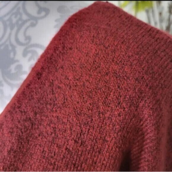 Puff Sleave Red V Neck Sweater Sz 3X New - Picture 6 of 9
